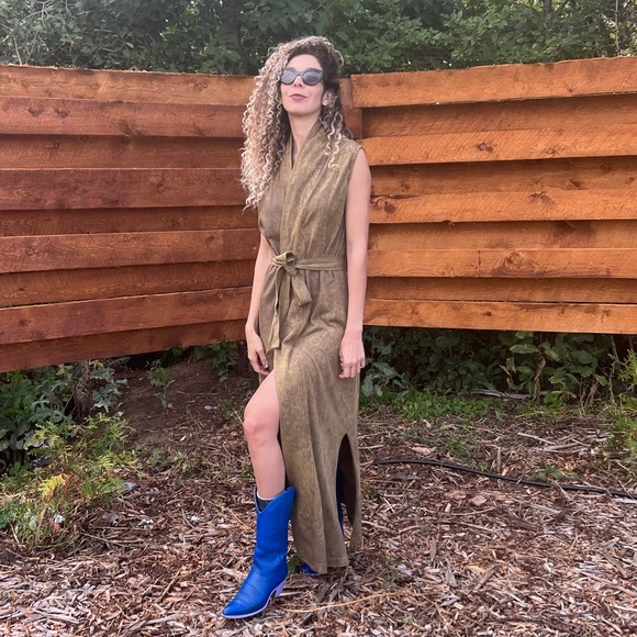 OSLKEN KIMONO DRESS – Organic Fabric - Tie Dye - Picture 3 of 9